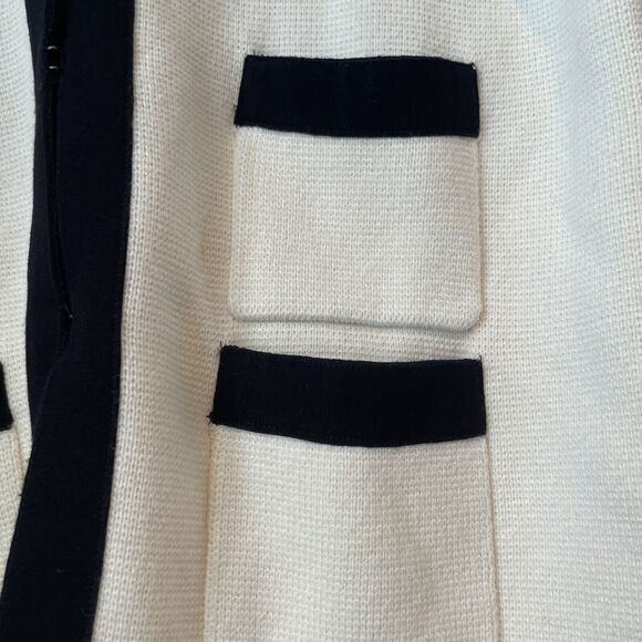 Talbots Off white And Black Jacket Size Medium Petite MSRP $169 - Picture 6 of 10